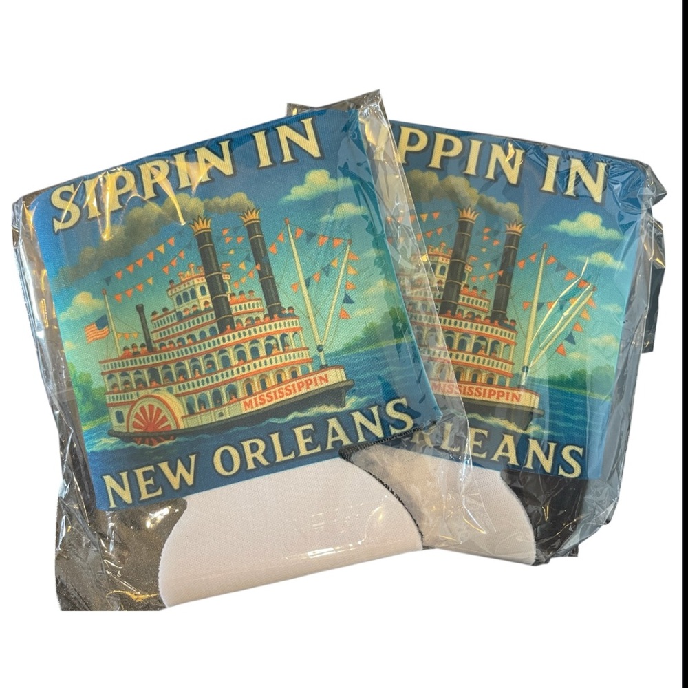 New Orleans Mississippi Riverboat Can Coolers